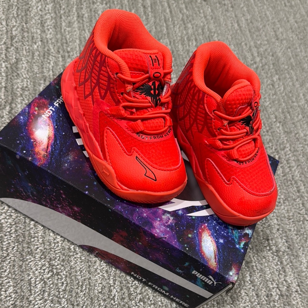 Lamelo Ball mb1 Puma Kids orange sneakers Shoes